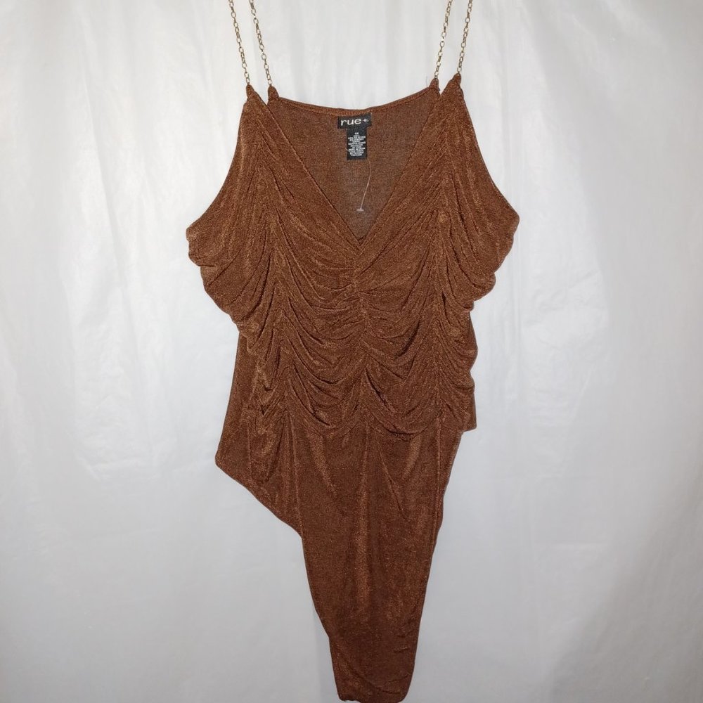 RUE+ WOMEN'S BROWN BODYSUIT SIZE 4X